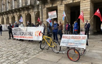 Compostela Aberta volve denunciar a “inacción do Goberno de Bugallo no conflito do persoal do autobús ao aeroporto”